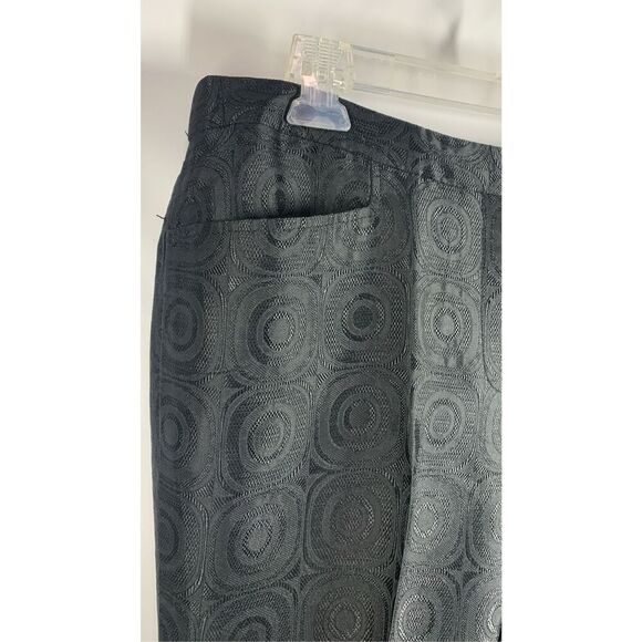 1-James Perse Women's Geometric Trouser Ankle Pants Black Size 12 NWOT - Picture 3 of 7